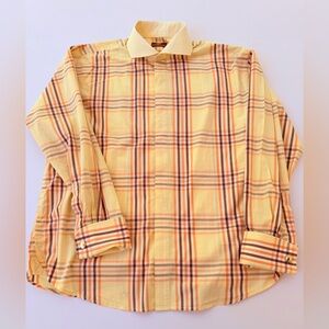 Men’s Steven Land French Cuff Shirt With Cufflinks Size 17 1/2 34/35​